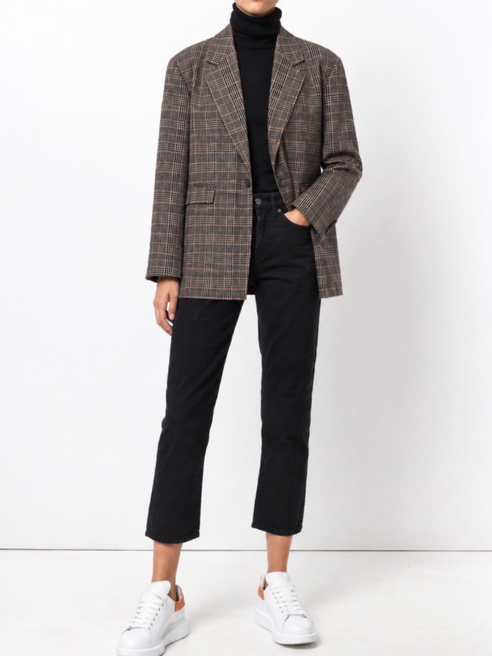 Sandro check suit Oversized Blazer